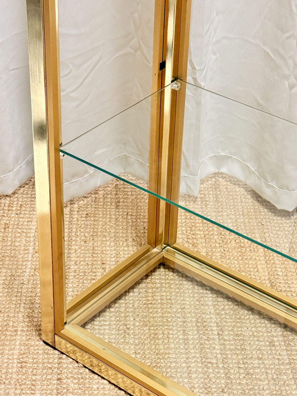 Italian Hollywood Regency Tall Brass & Glass Etagere By Renato Zevi photo buy