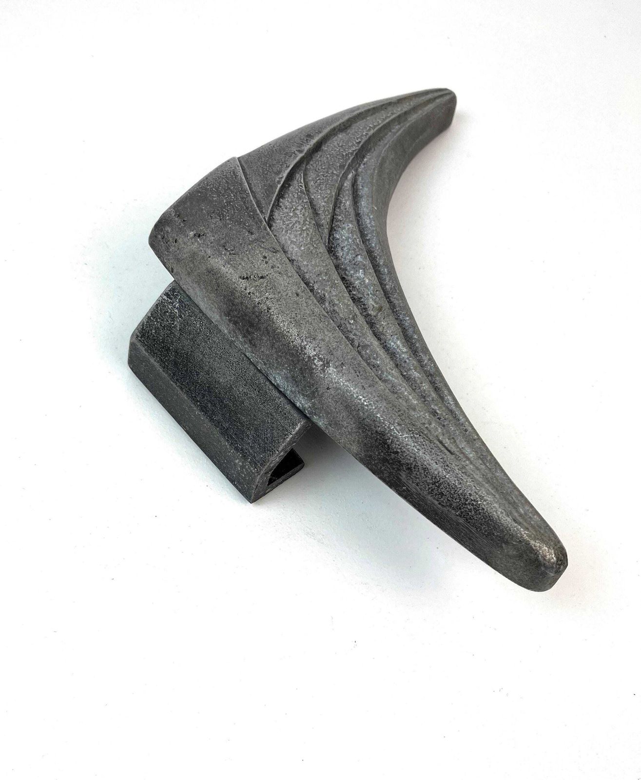 Rare Large Mid Century Solid Abstract Brutalist Metal Cast Door Handle photo vinterior