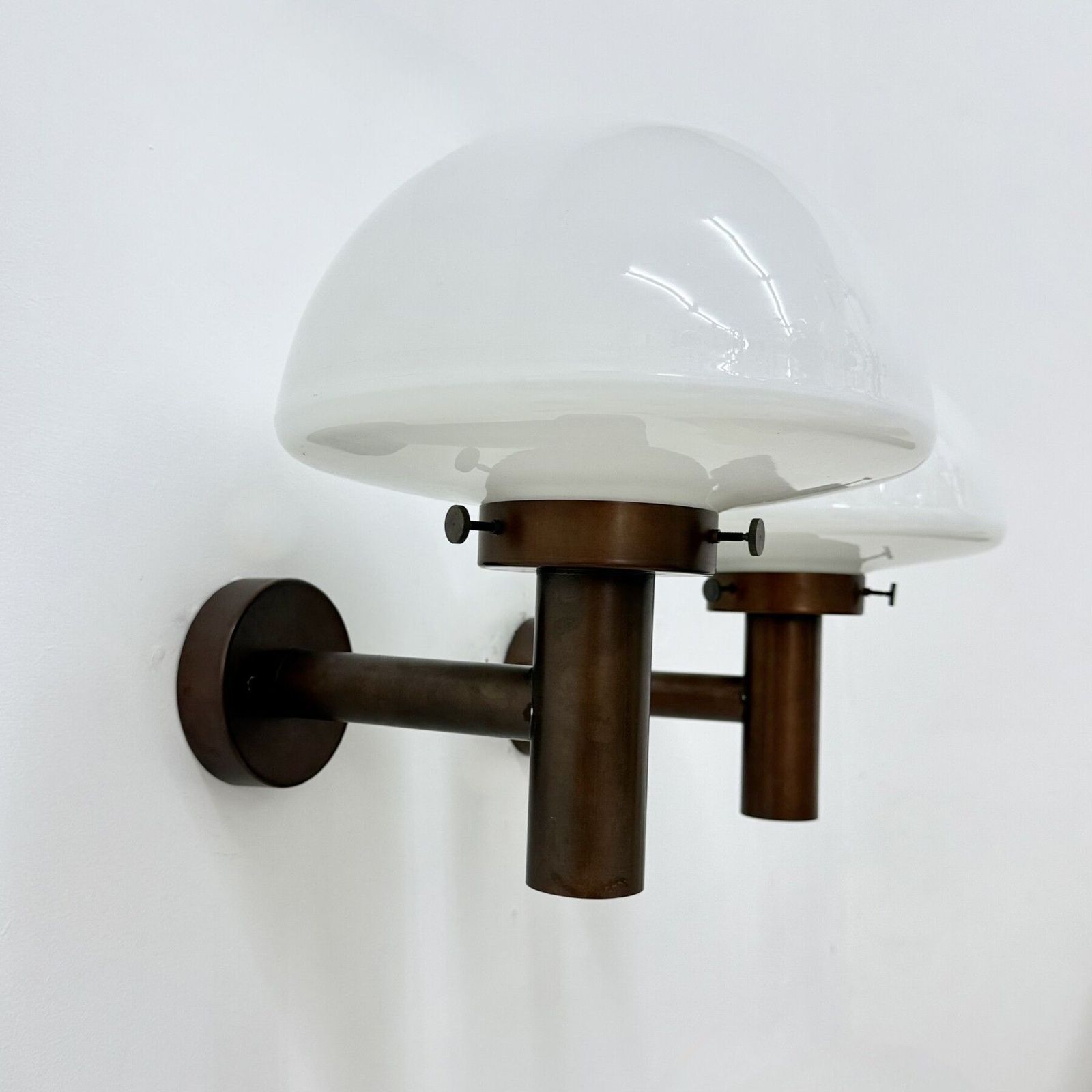 Set Of 2 Globe Glass Wall Lamps Sconces By Lisa Pape Sweden , 1970s photo Lighting