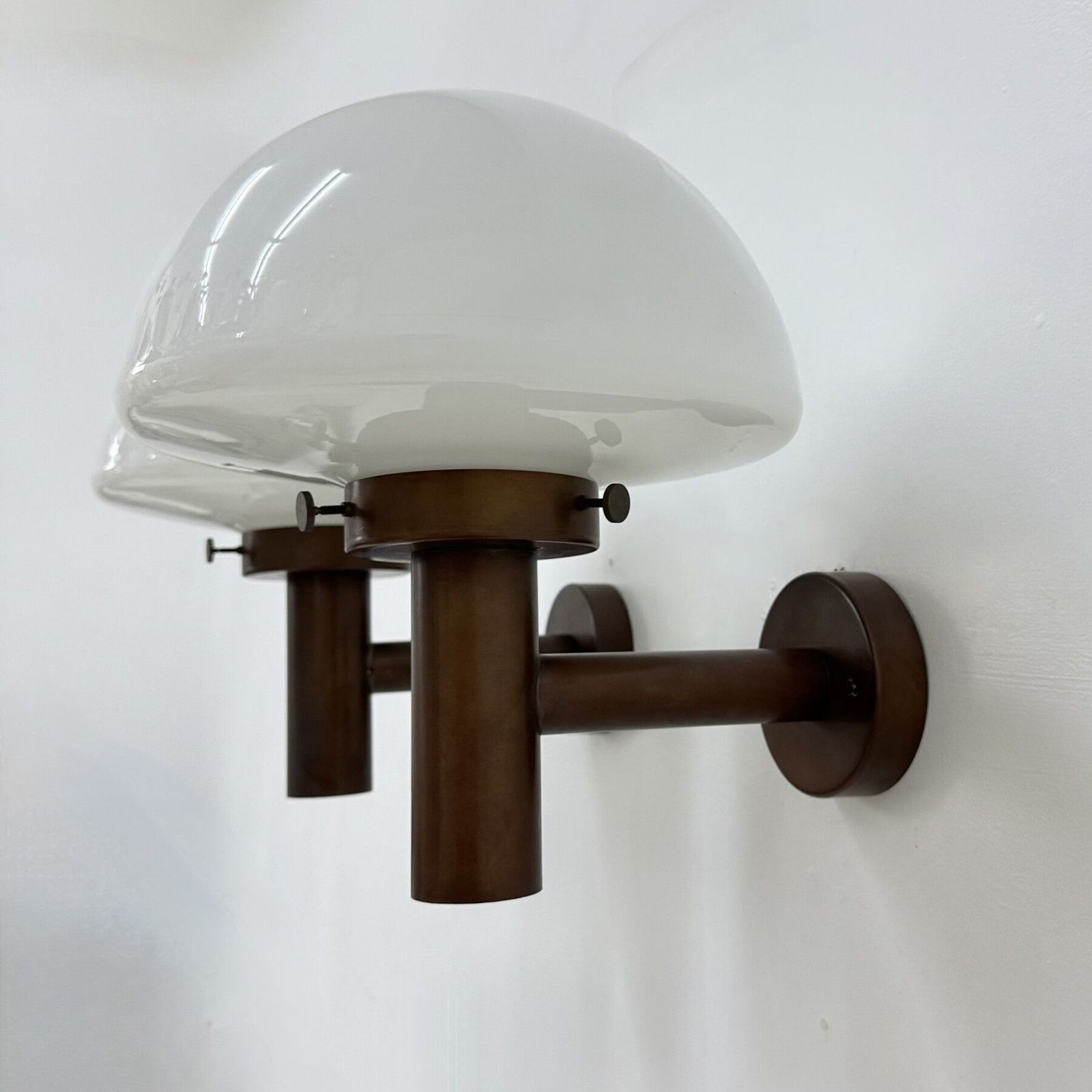 photo furniture Set Of 2 Globe Glass Wall Lamps Sconces By Lisa Pape Sweden , 1970s