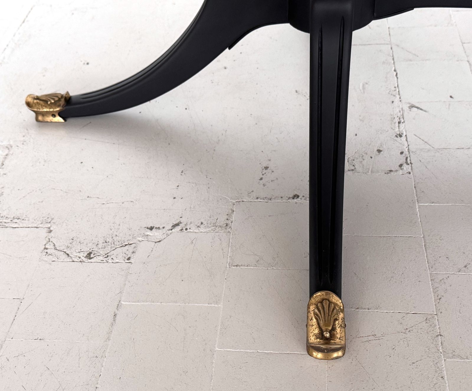 Italian Midcentury Sculptural Dining Room Table With Marble Top, 1950s photo vintage