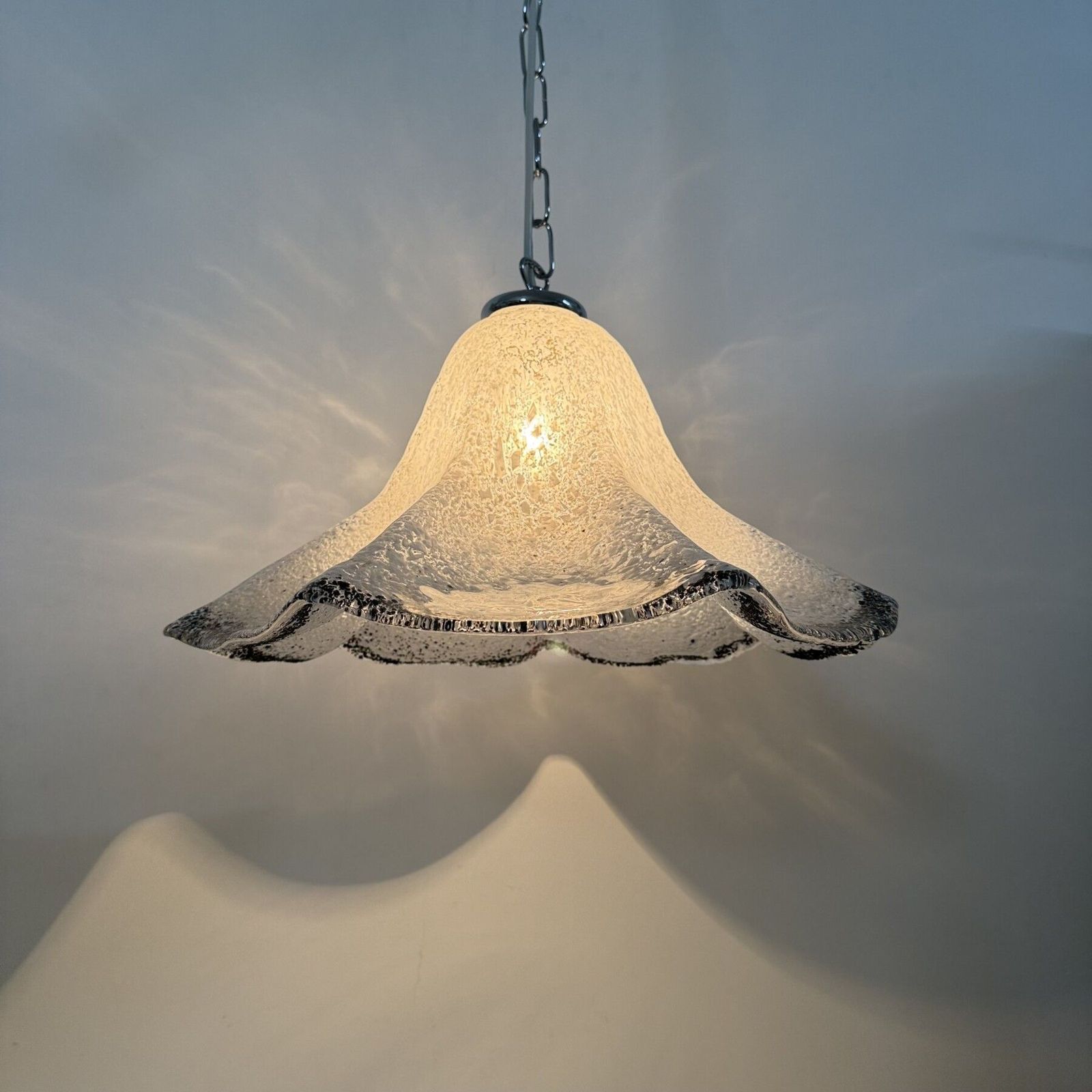 Mid Century Murano Glazen Hanglamp Van Mazzega, Jaren 1970 photo vintage