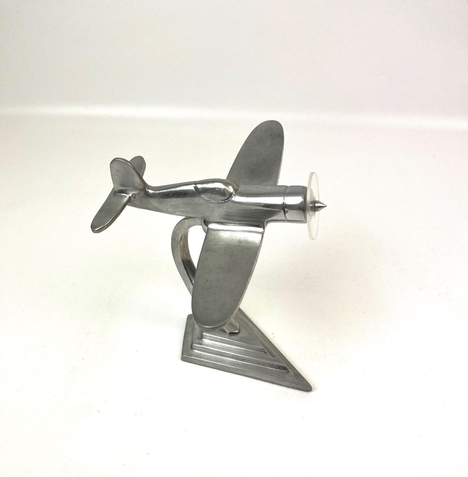Rare Art Deco Bauhaus Office Metal Cast Airplane Desk Sculpture Germany 1940 photo furniture