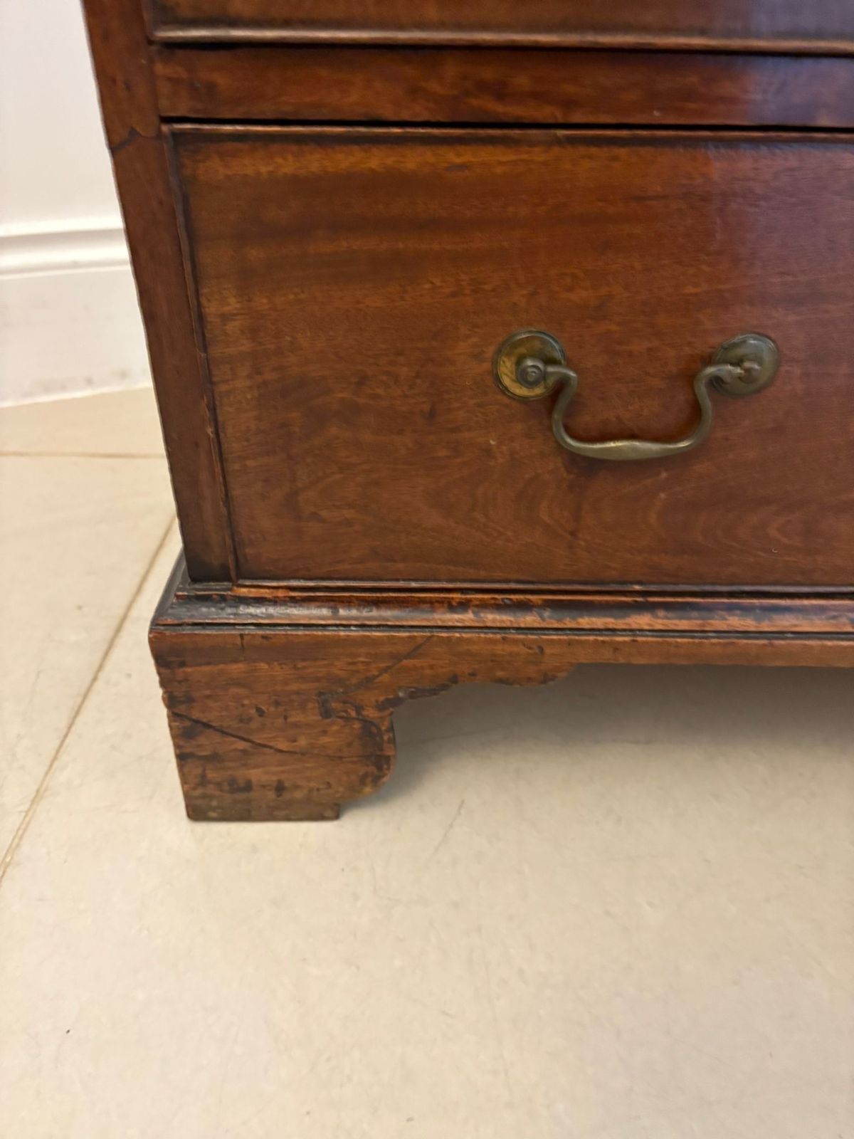 Antique 19th Century Quality Mahogany Chest Of 4 Drawers photo vinterior