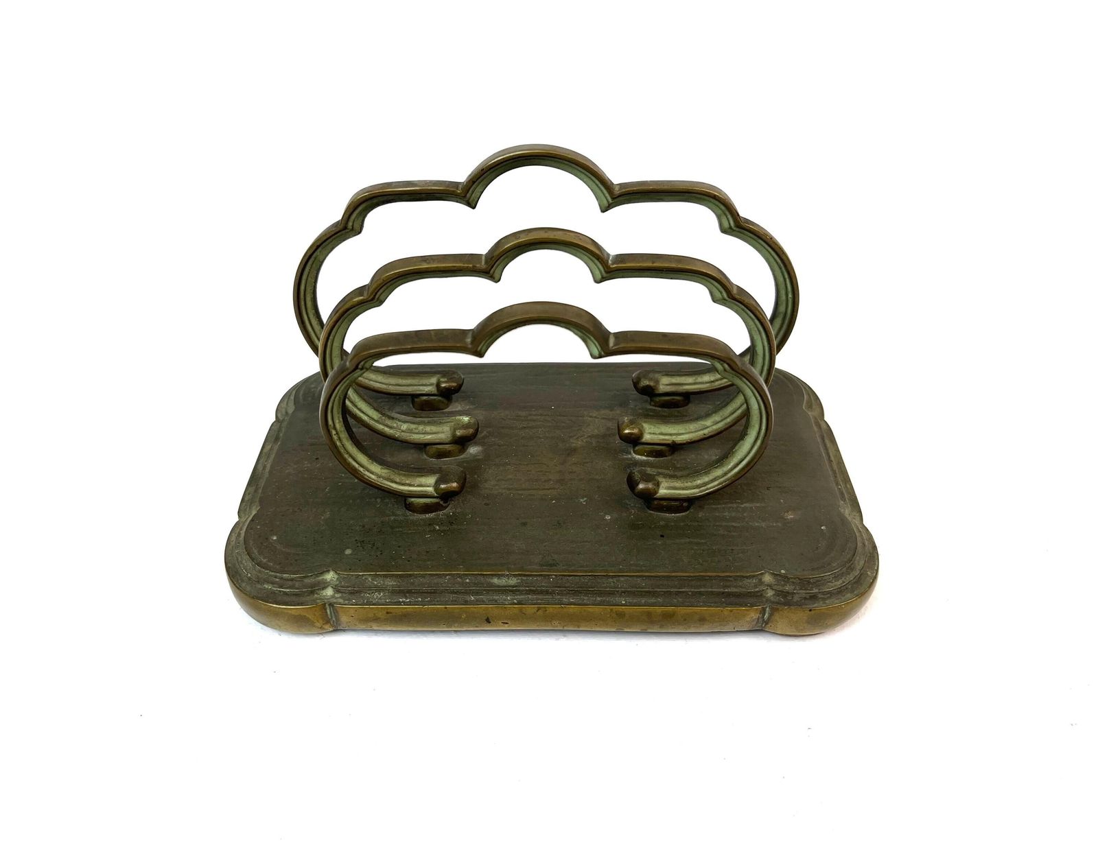 Rare Antique Art Nouveau Bronze Cast Letter Holder Organizer Berlin Hallmarked