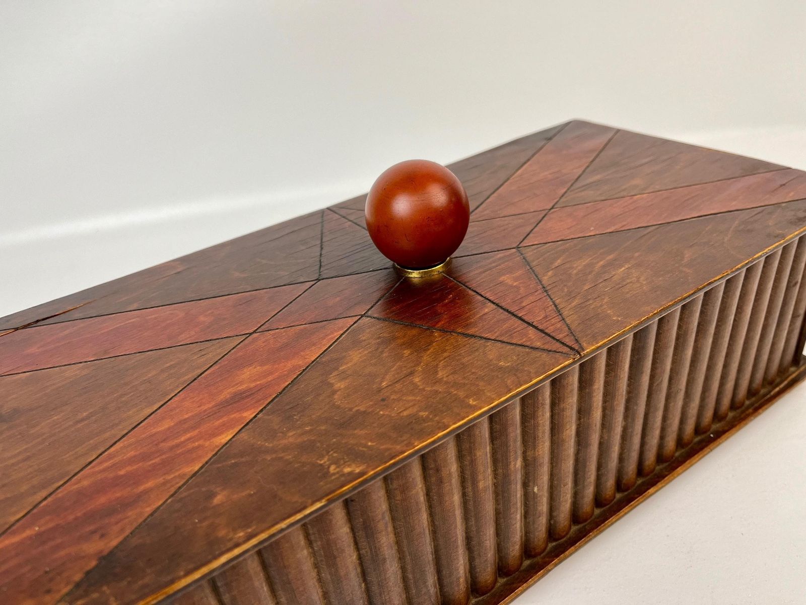 Rare Large Antique Art Deco Wooden Jewelry Box Germany 1920 photo furniture