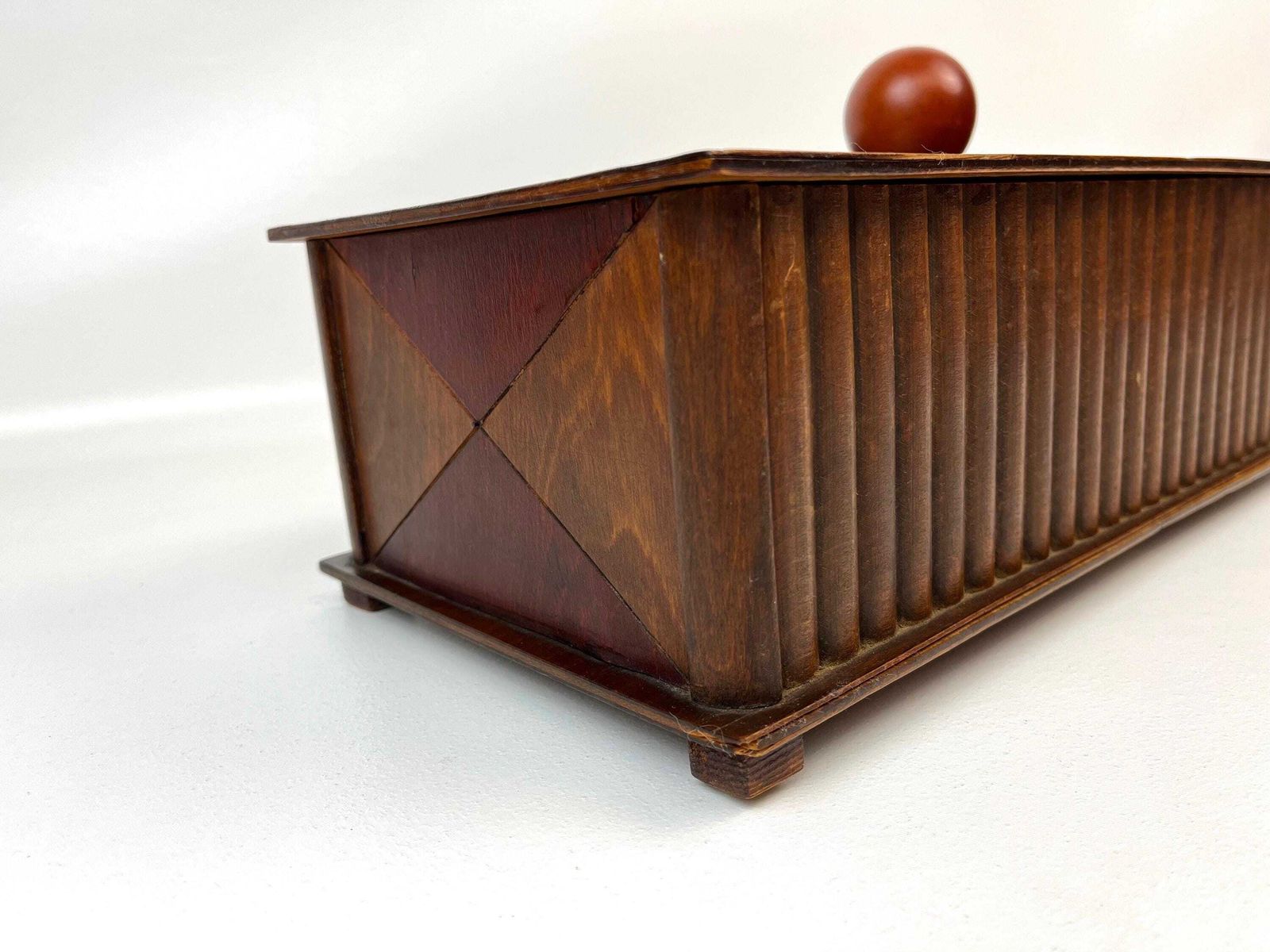 Rare Large Antique Art Deco Wooden Jewelry Box Germany 1920 photo Home Decor