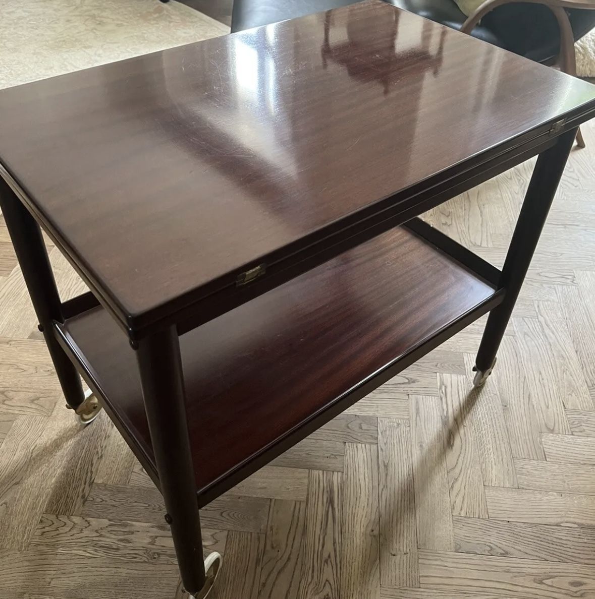 Danish Serving Trolley By Ole Wanscher For P. Jeppensens Mobelfabrik, 1960s photo Furniture