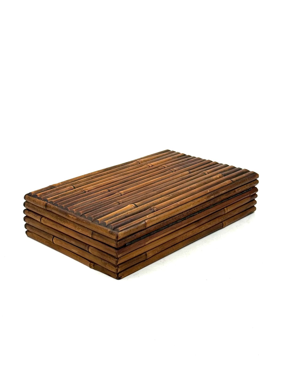 photo for sale Hollywood Regency Grissinato Bamboo Jewelry Box Gabriella Crespi Style, Rcm Italy 1970