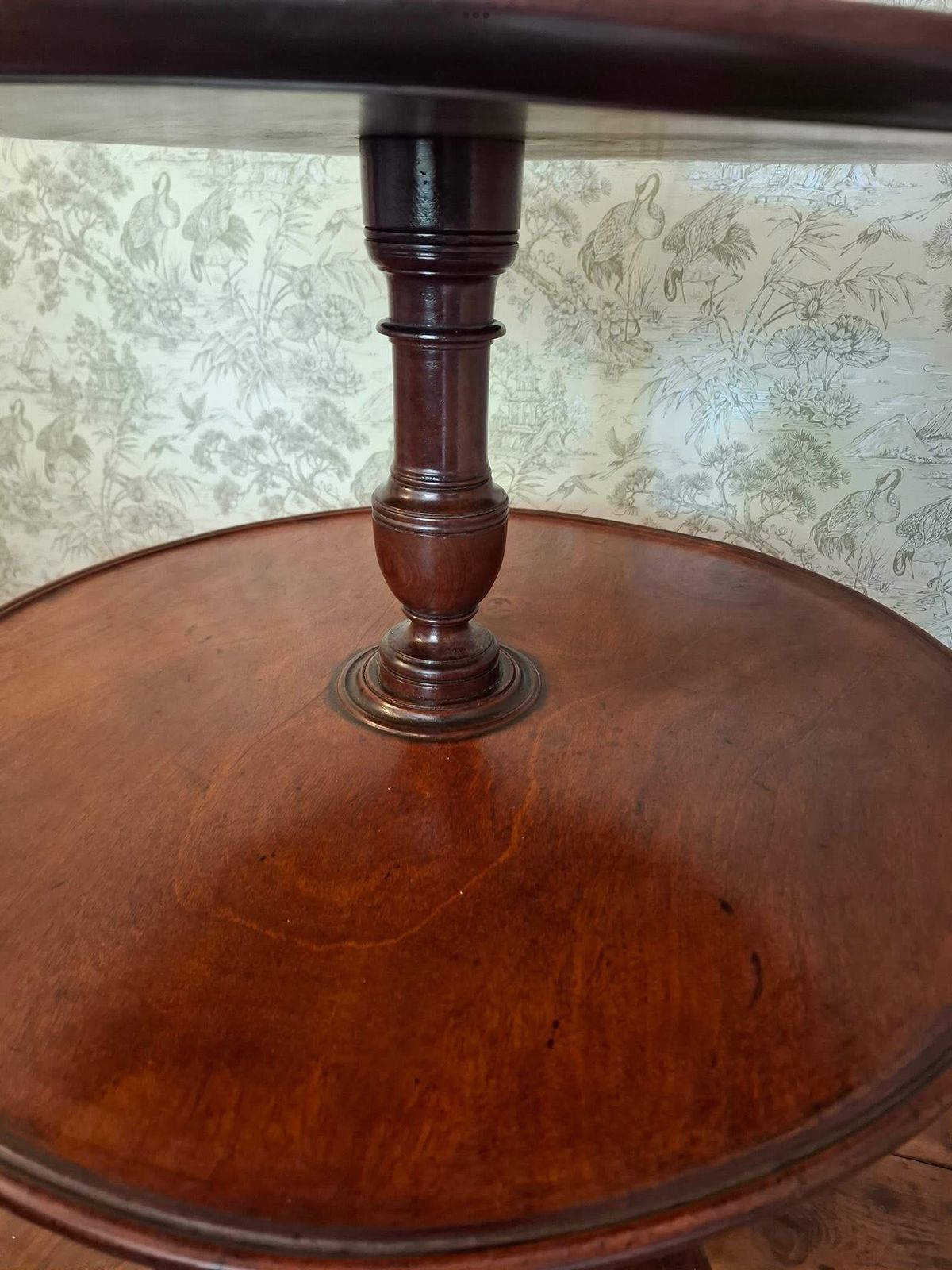 18th Century Georgian Mahogany 3 Tier Spinning Dumb Waiter photo 795.0