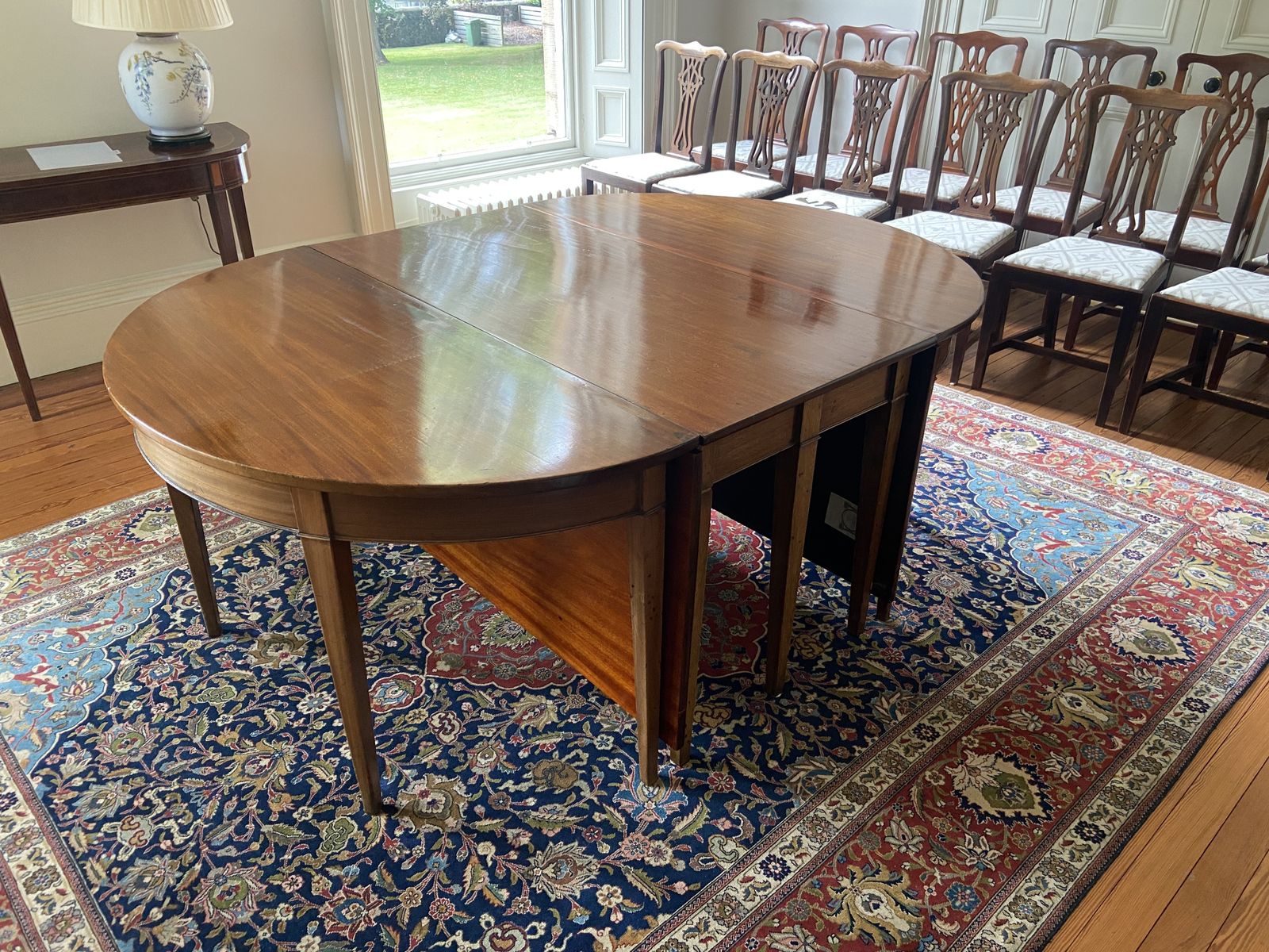 Mahogany Dining Room Table With 12 Chairs