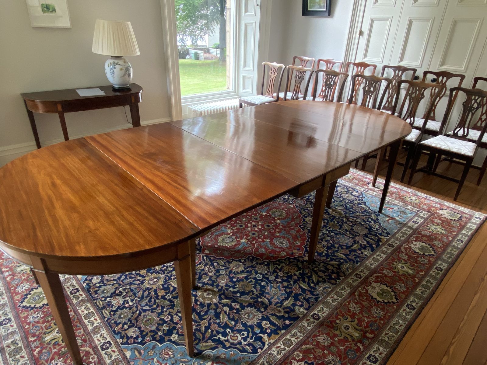 Mahogany Dining Room Table With 12 Chairs photo Furniture