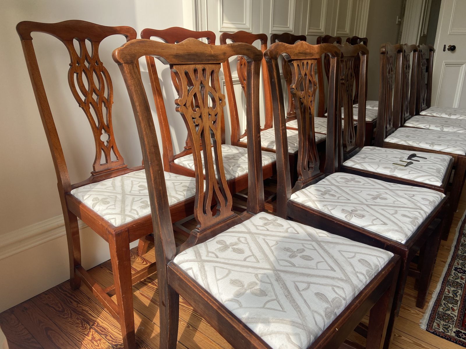 Mahogany Dining Room Table With 12 Chairs photo buy