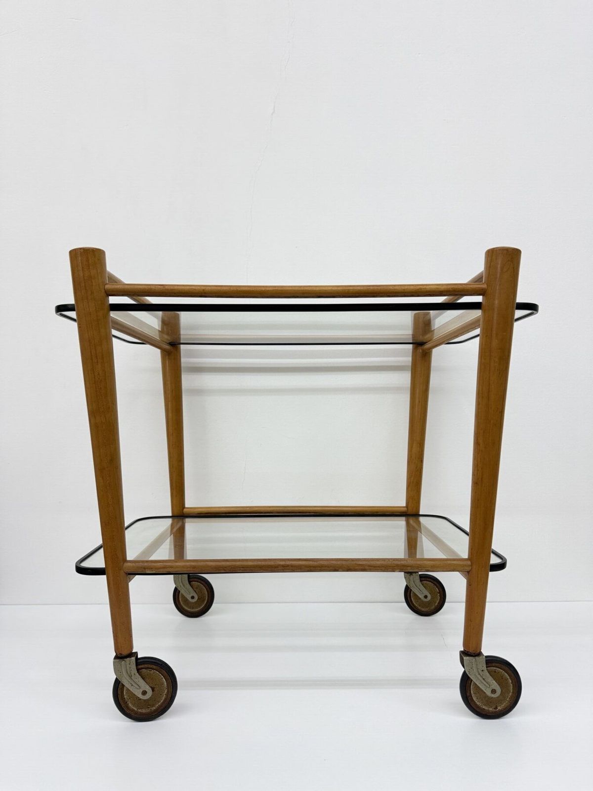 Coja Culemburg Model 1127 Wooden And Glass Side Table Trolley , 1970s photo Furniture