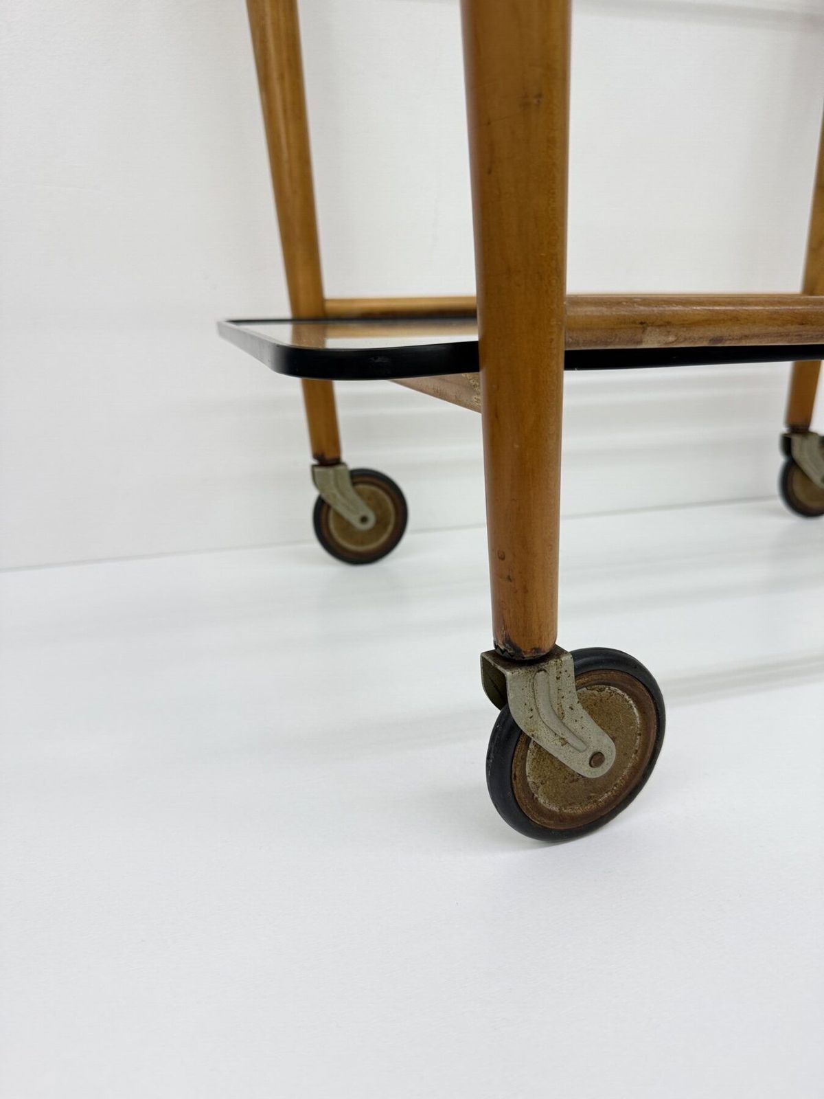 Coja Culemburg Model 1127 Wooden And Glass Side Table Trolley , 1970s photo vinterior