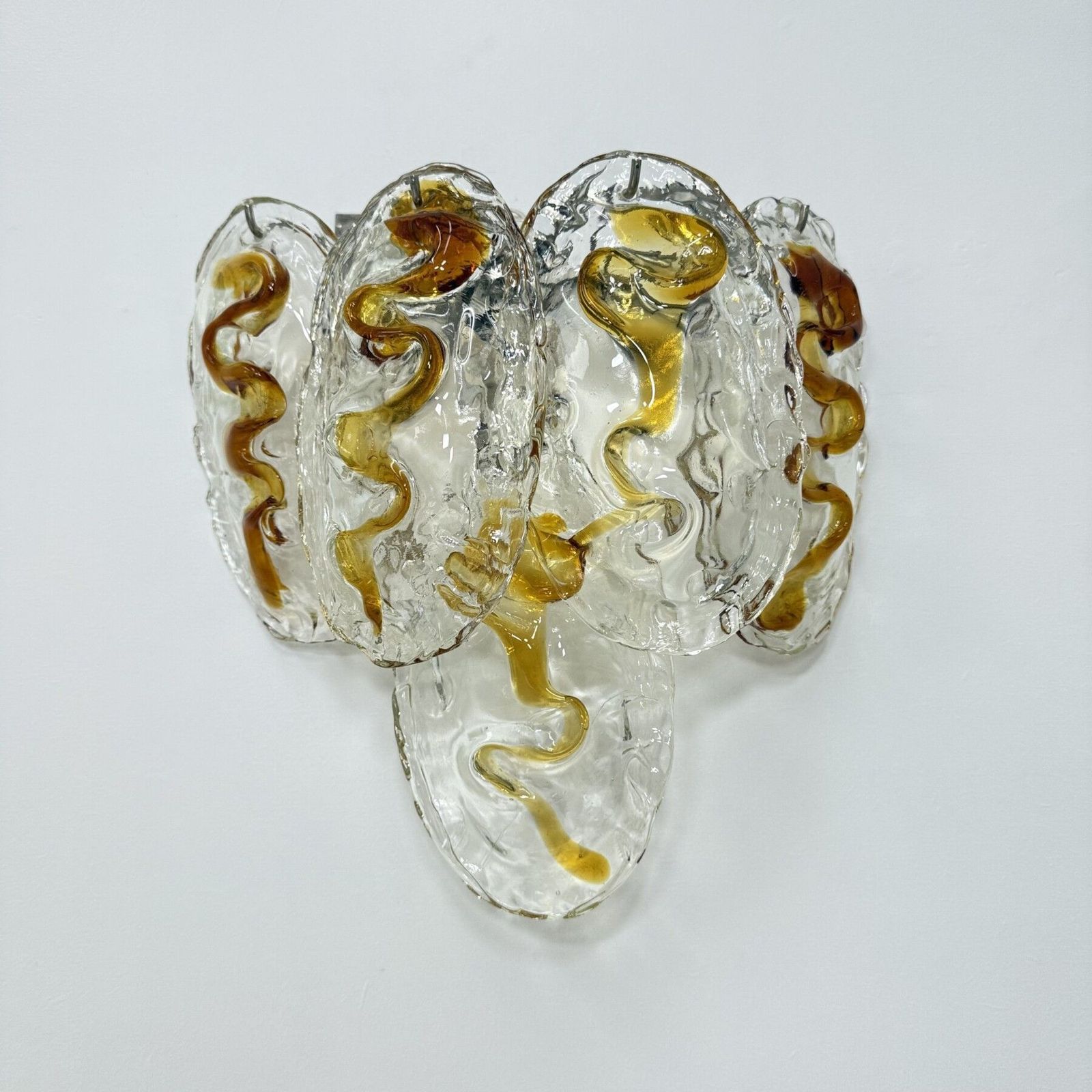 Vintage Murano Glazen Italiaanse Wandlamp, Jaren 1970 photo for sale