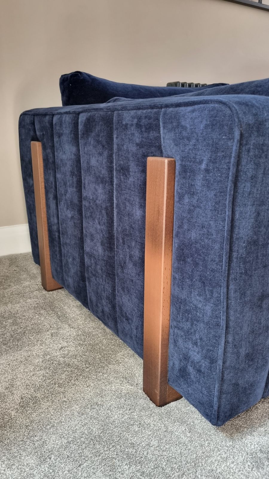 Sofology Brantwood Navy Blue Sofa   3 Seater   Excellent Condition   Original Rrp £1699 photo Furniture