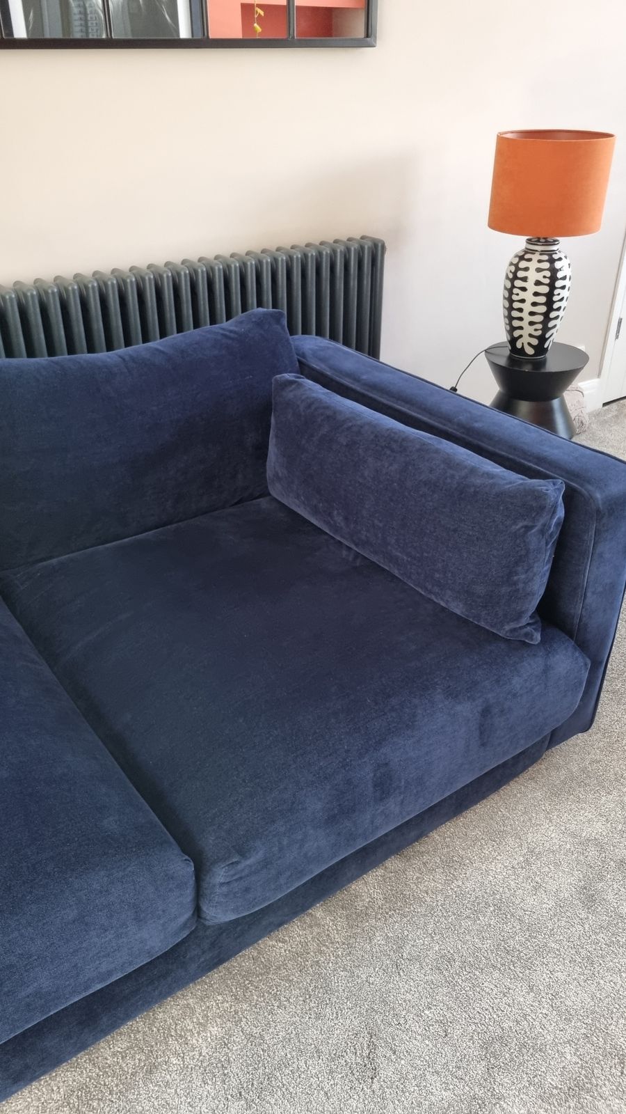 Sofology Brantwood Navy Blue Sofa   3 Seater   Excellent Condition   Original Rrp £1699 photo vintage