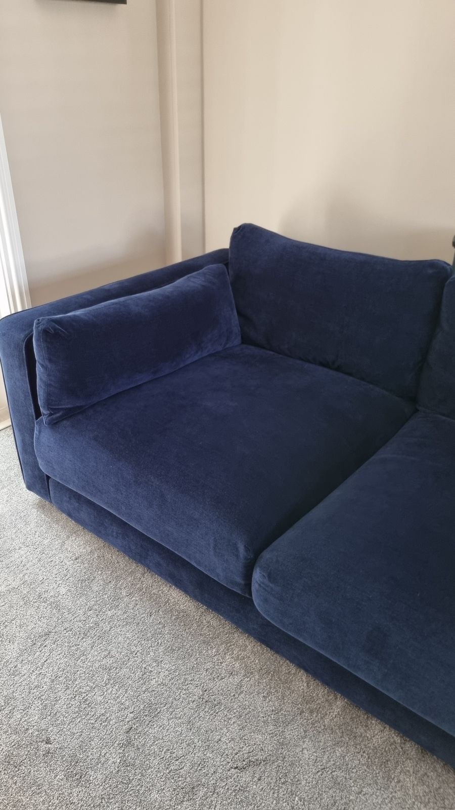 photo furniture Sofology Brantwood Navy Blue Sofa   3 Seater   Excellent Condition   Original Rrp £1699