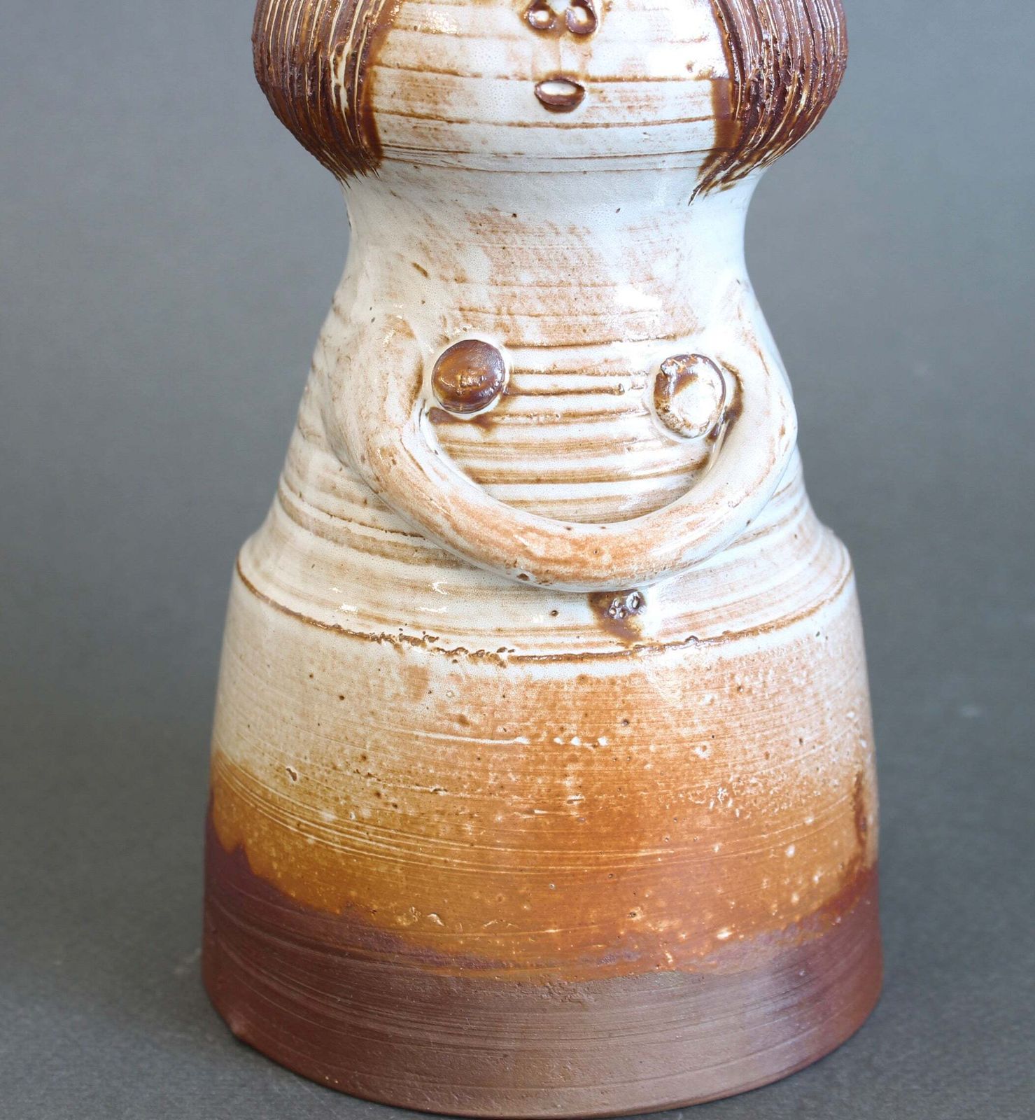 photo for sale Glazed Ceramic Woman Figure Vase By Jacques Pouchain   Atelier Dieulefit (Circa 1960s 70s)