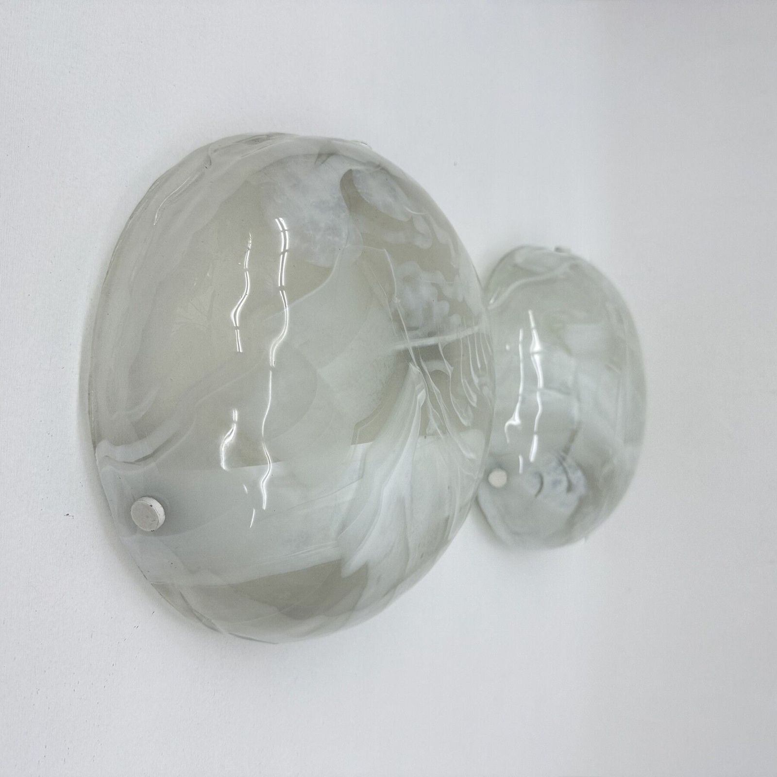 Pair Of Hillebrand Flush Mount Murano Glass , 1970s photo for sale