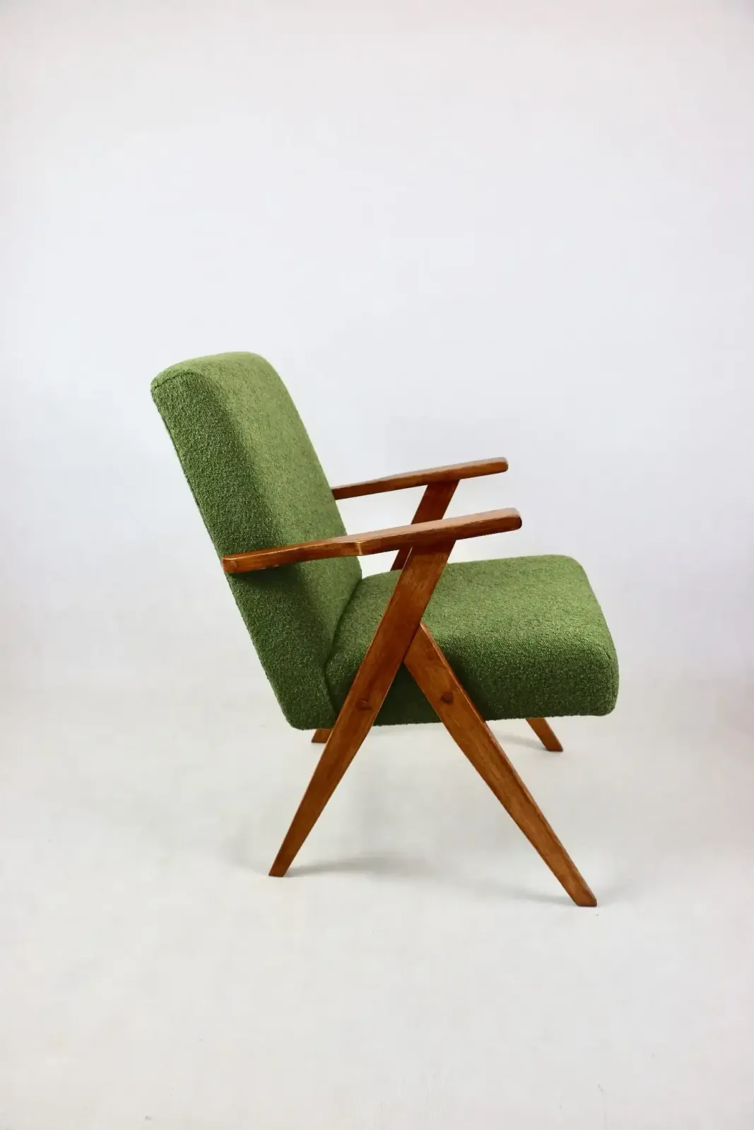 Armchair Like Armchair Puchała Boucle Green photo vintage