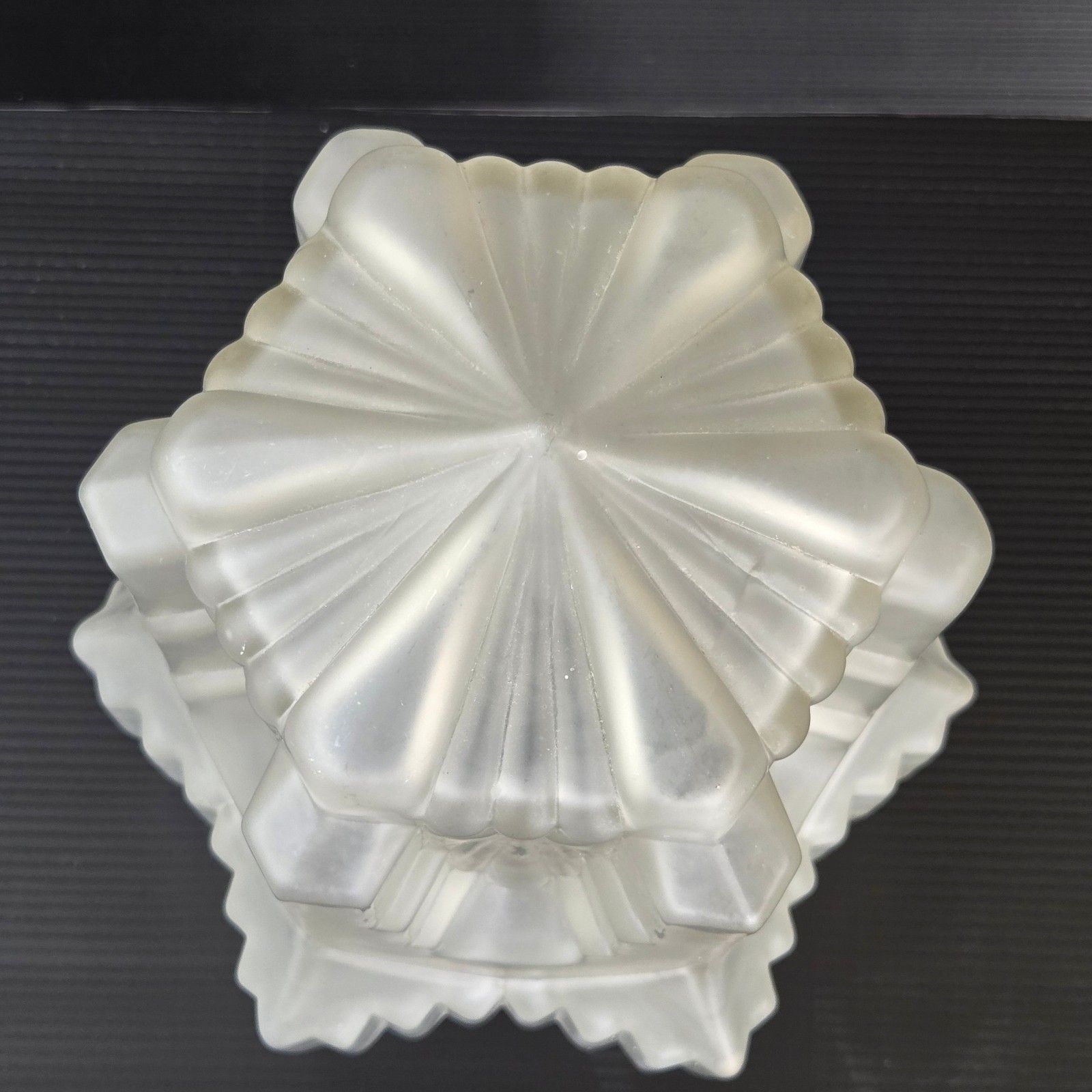 photo for sale Art Deco 1920 1930 Streamline Skyscraper Opaque Glass Lampshade Globe 20s 30s
