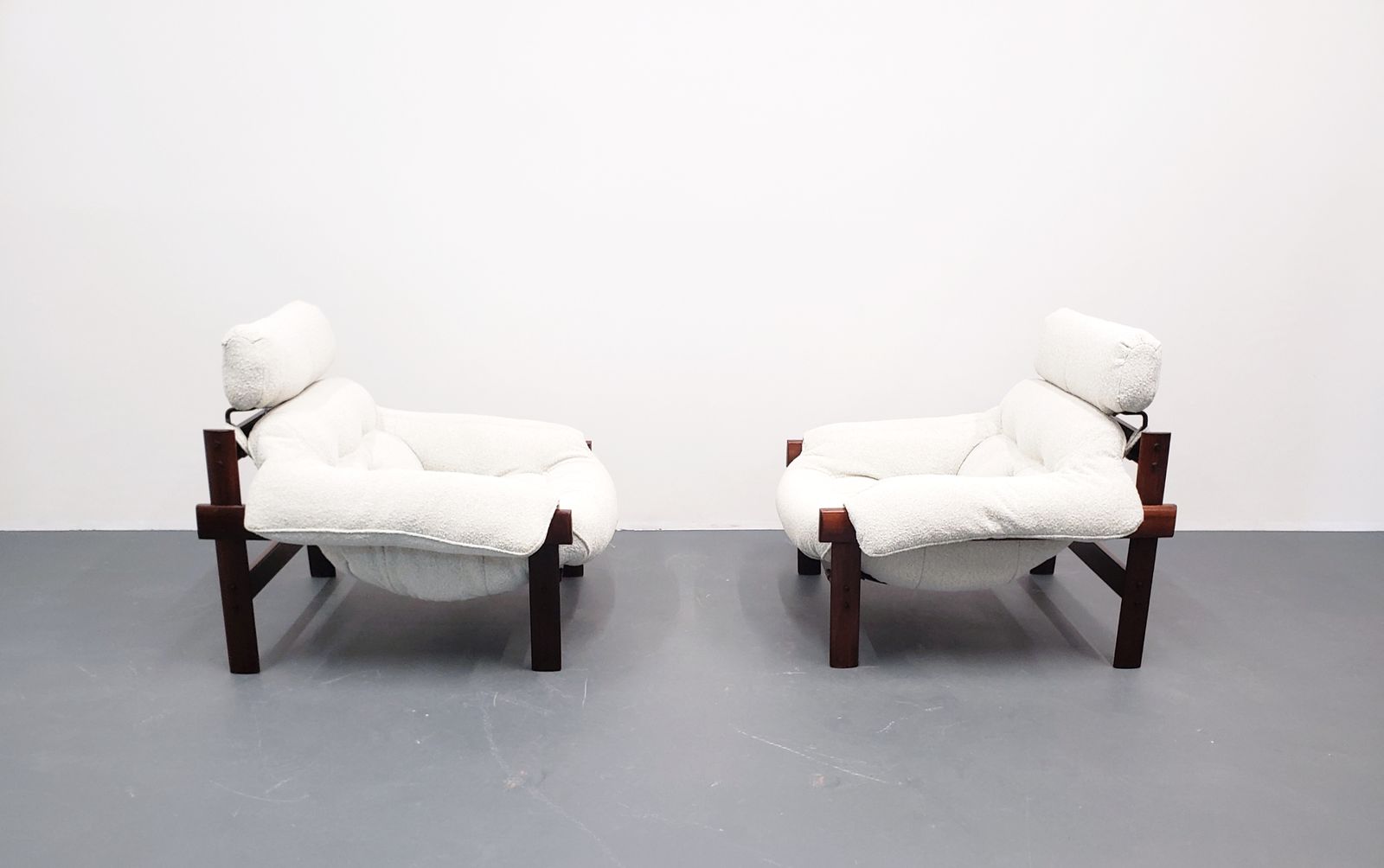 Percival Lafer Armchair And Footstool, Model Mp41 In Premium Ivory Boucle photo furniture