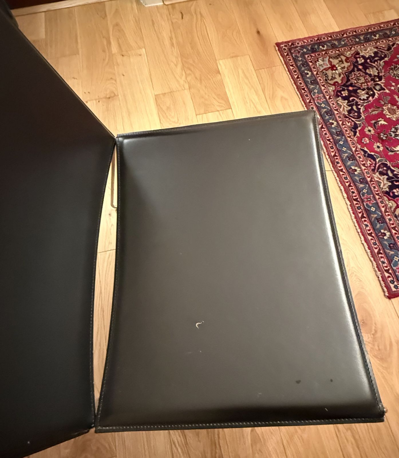 Occasional Black And Metal Leather Chair photo for sale