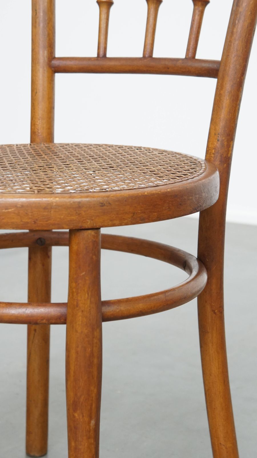 photo furniture Nice Vintage Bistro Chair In The Style Of Thonet With A Wicker Seat