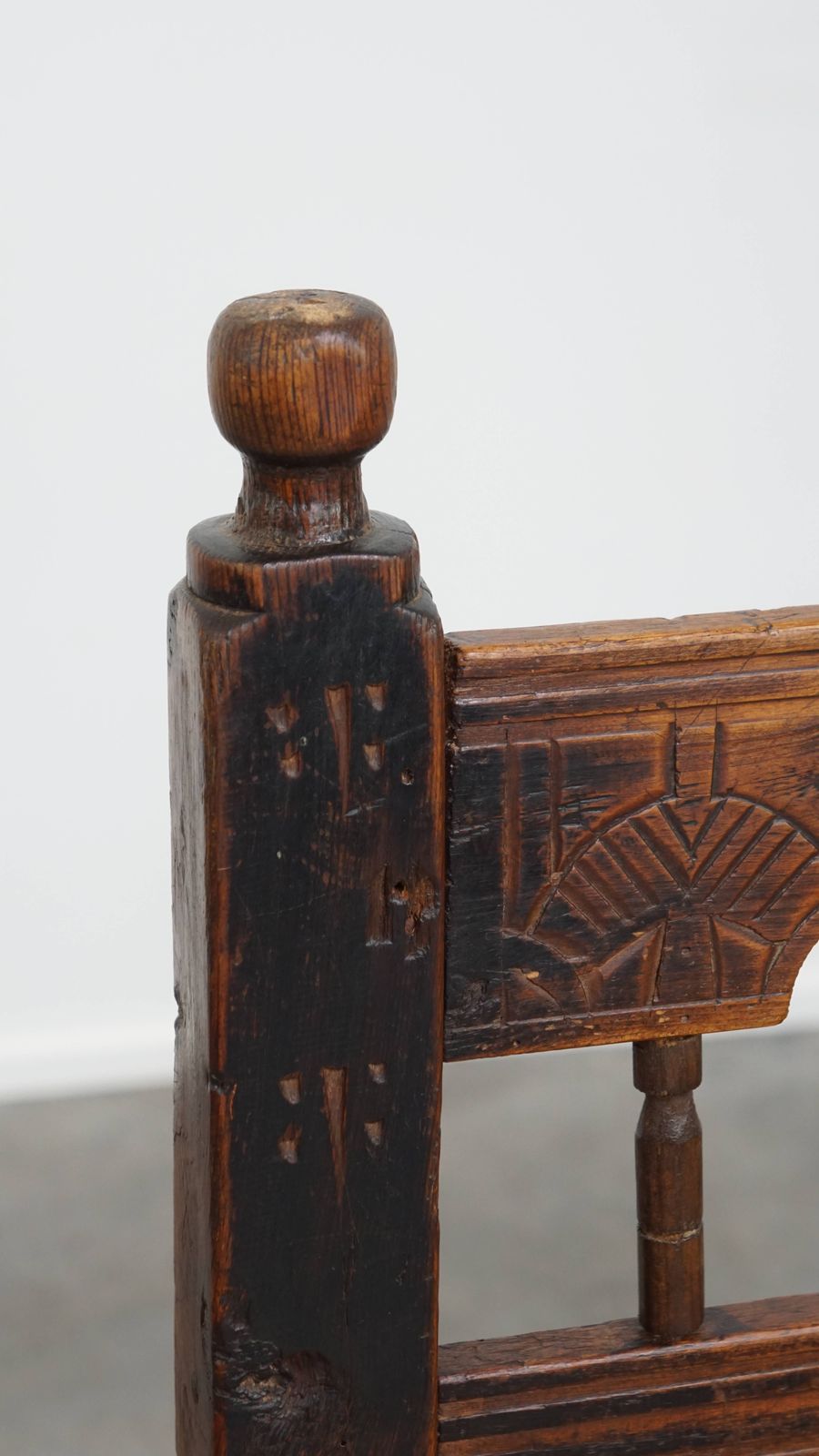 photo vinterior Unique Set Of 4 Antique Spanish Farm Chairs With Woven Wicker Seats And Beautiful Wood Carvings