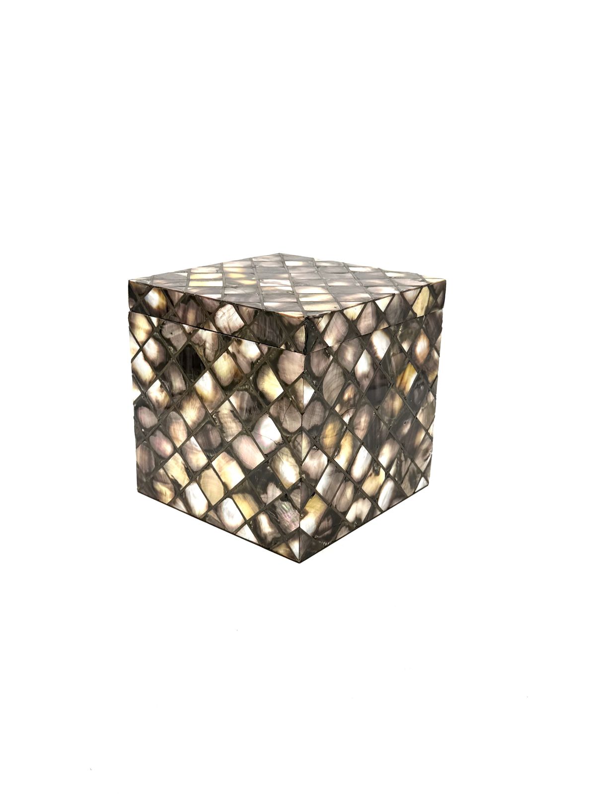Mid Century Mother Of Pearl Flakes Ice Bucket, Italy 1950s photo furniture