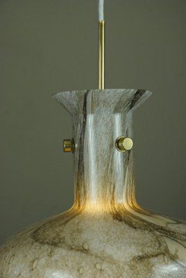 Model 277p Handblown Marbled Glass Pendant Lamp By Anders Pehrson For Ateljé Lyktan, Sweden, 1970s photo for sale