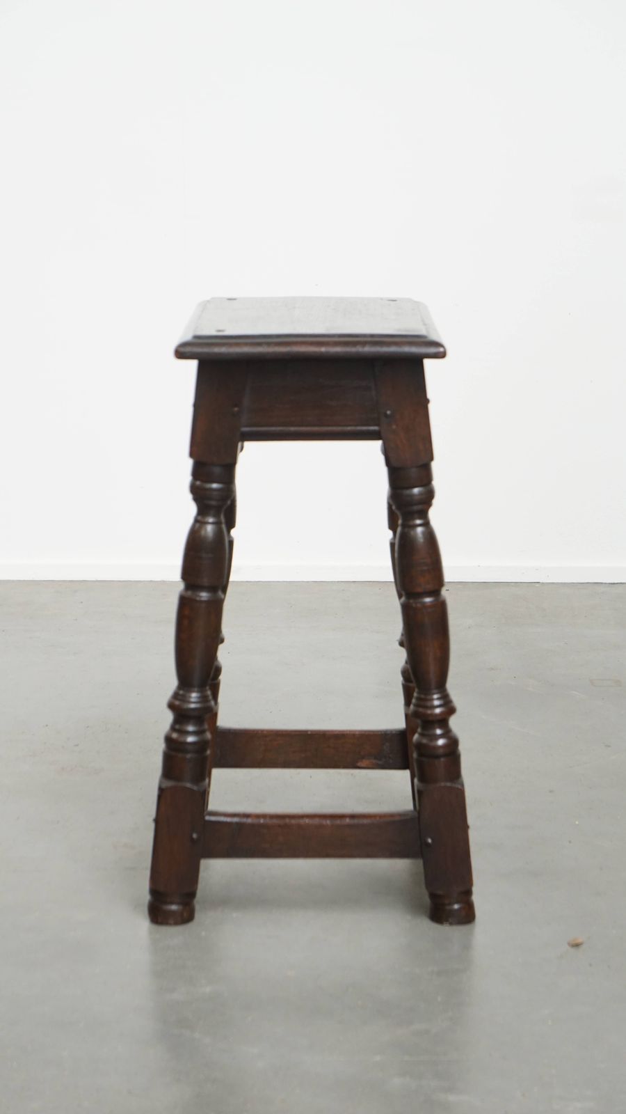 Charming And Timeless Antique English Stool/Joint Stool/Side Table From The 18th Century With Elegant Legs photo for sale
