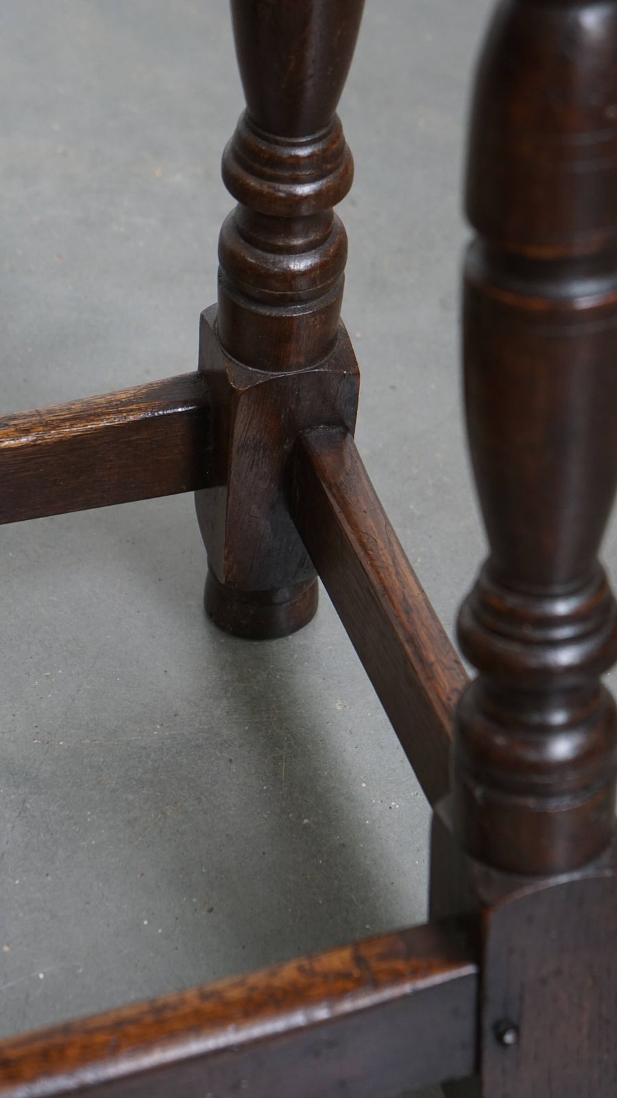 photo for sale Charming And Timeless Antique English Stool/Joint Stool/Side Table From The 18th Century With Elegant Legs