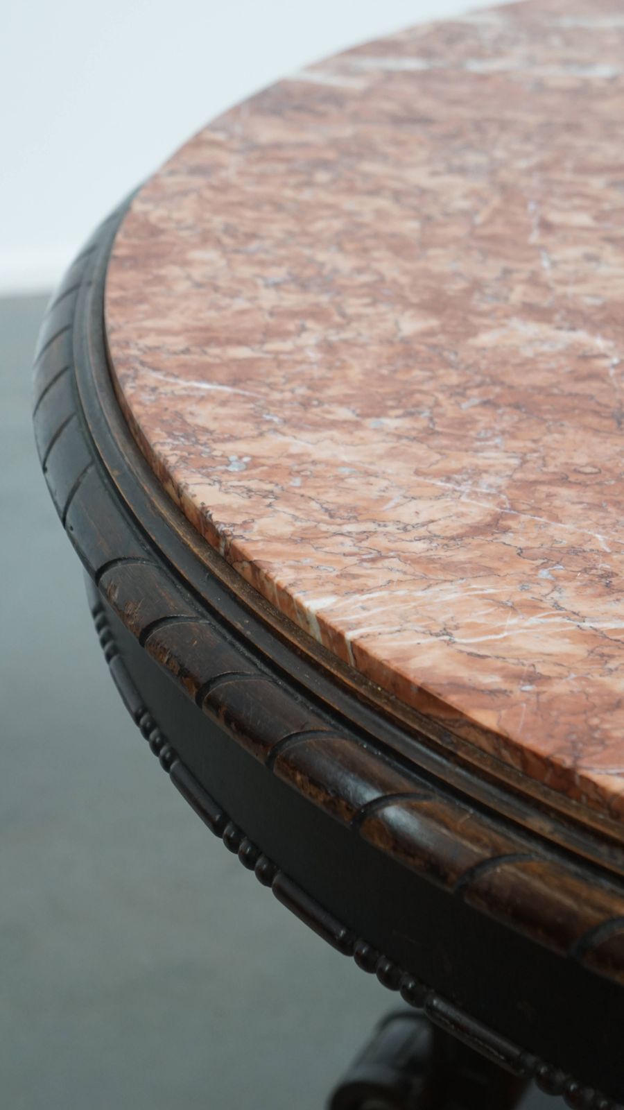 Royal, Antique French Side Table From The Early 1900s With A Beautiful Colored Marble Top photo buy