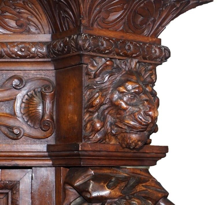 Rare Moses Michelangelo Guggenheim & Pauly Cie Et Venice Antique Carved Armoire photo buy
