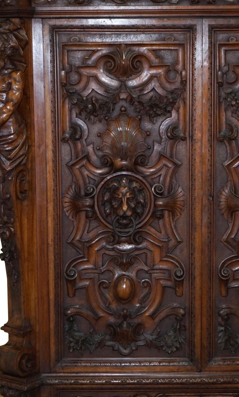 photo for sale Rare Moses Michelangelo Guggenheim & Pauly Cie Et Venice Antique Carved Armoire