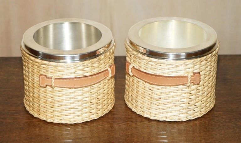 photo buy Fine Important Lady De Rothschild Hermes Paris Farming Wicker Chrome Picnic Set
