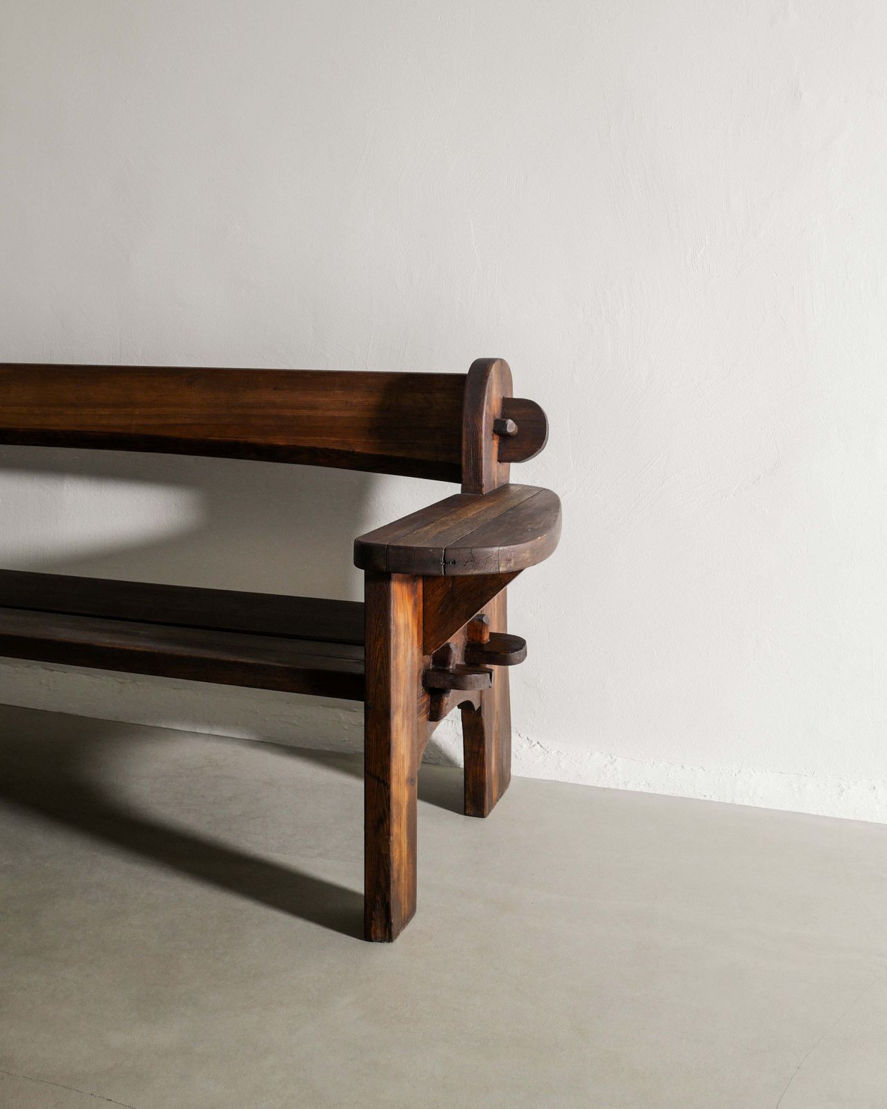 Swedish Mid Century Wooden Dark Brown Pine "Berga" Sofa By David Rosén For Nordiska Kompaniet Sweden, 1930s photo vinterior