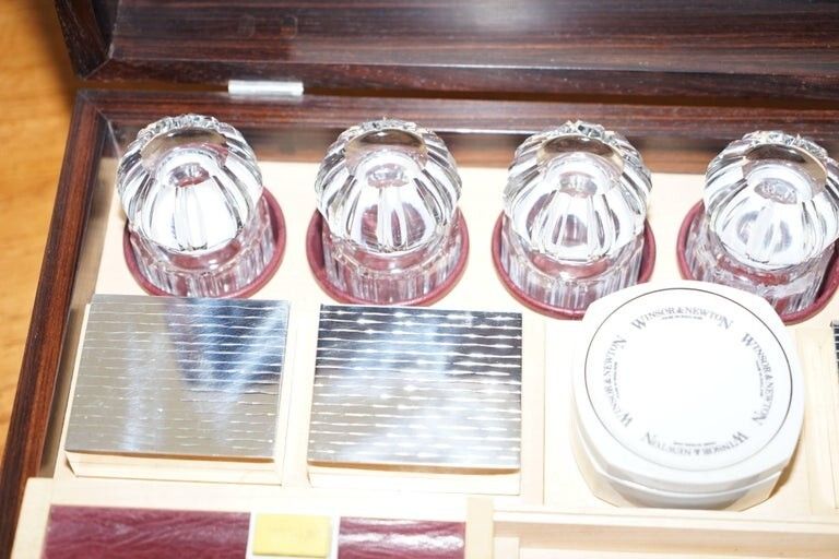 One Off Winsor & Newton Queen Elizabeth Jubilee Sterling Silver 1977 Artist Box photo vintage