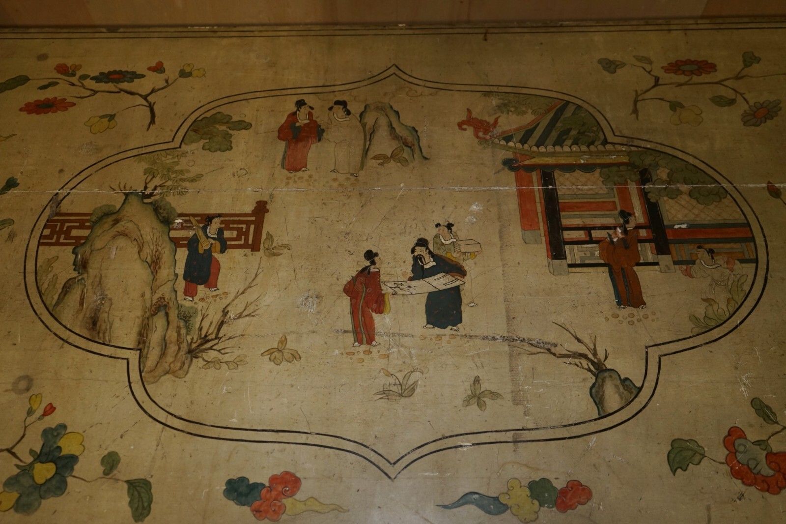 photo vintage Important Antique Georgian Chinoiserie Circa 1800 Chinese Refectory Dining Table
