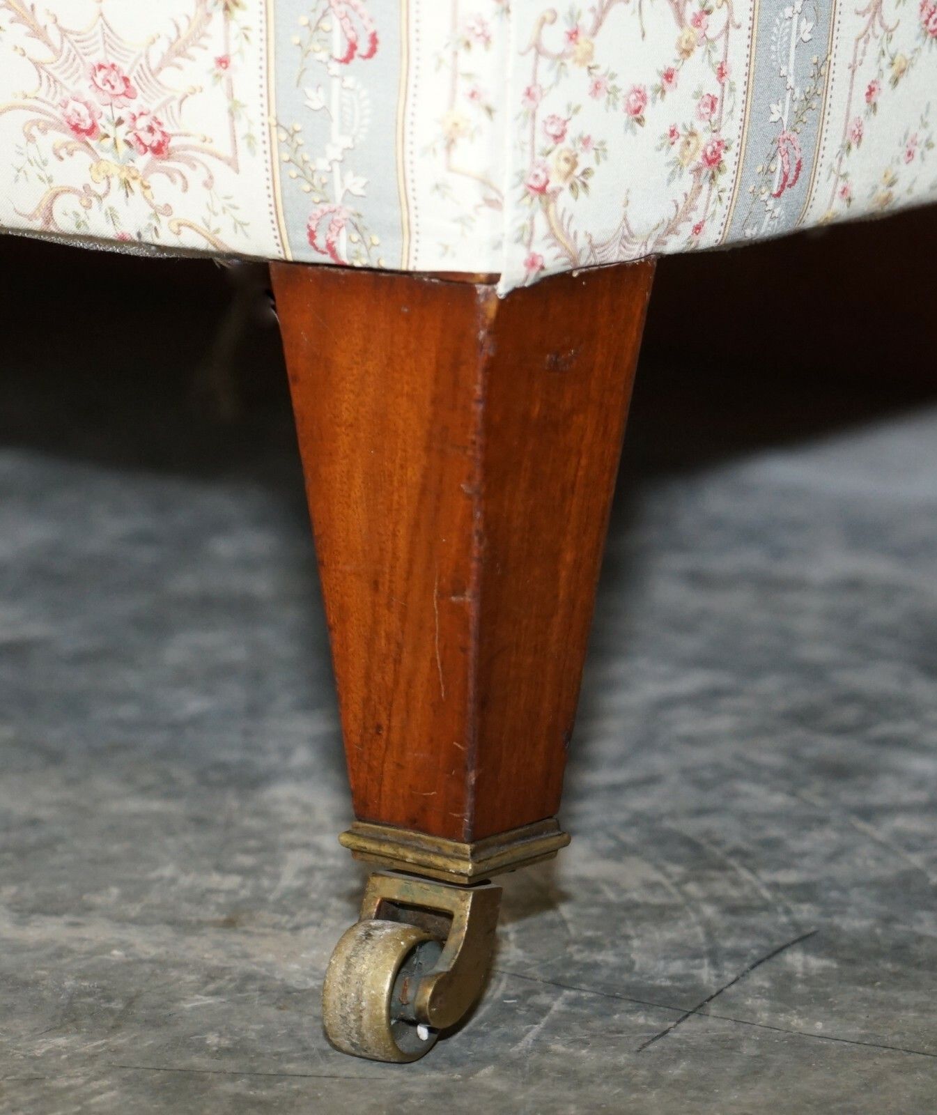 Antique Howard & Sons Portarlington Large Sofa Original Ticking Upholstery photo vintage
