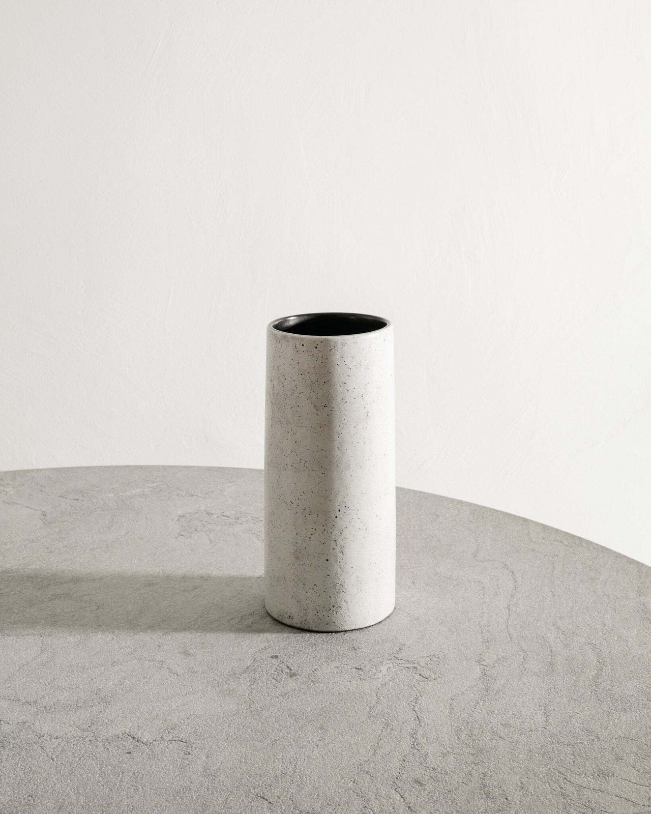 Georges Jouve White Cylinder Vase, 1950s photo Home Decor
