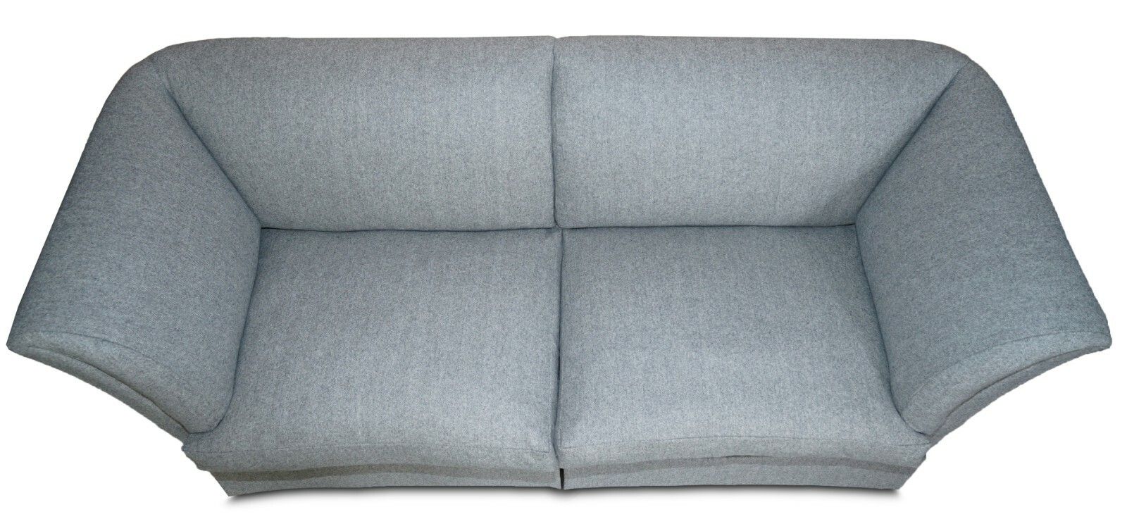 Fully Restored Howard & Son's Baring Sofa Grey Herringbone 100% Wool Upholstery photo vinterior