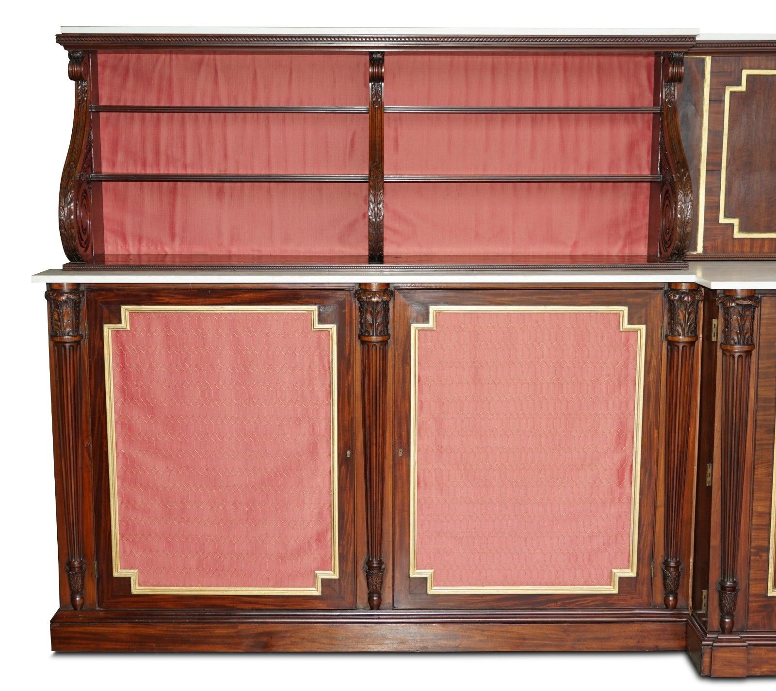 Important Monumental Antique Regency 5.7 Meter Rosewood Italian Marble Sideboard photo furniture