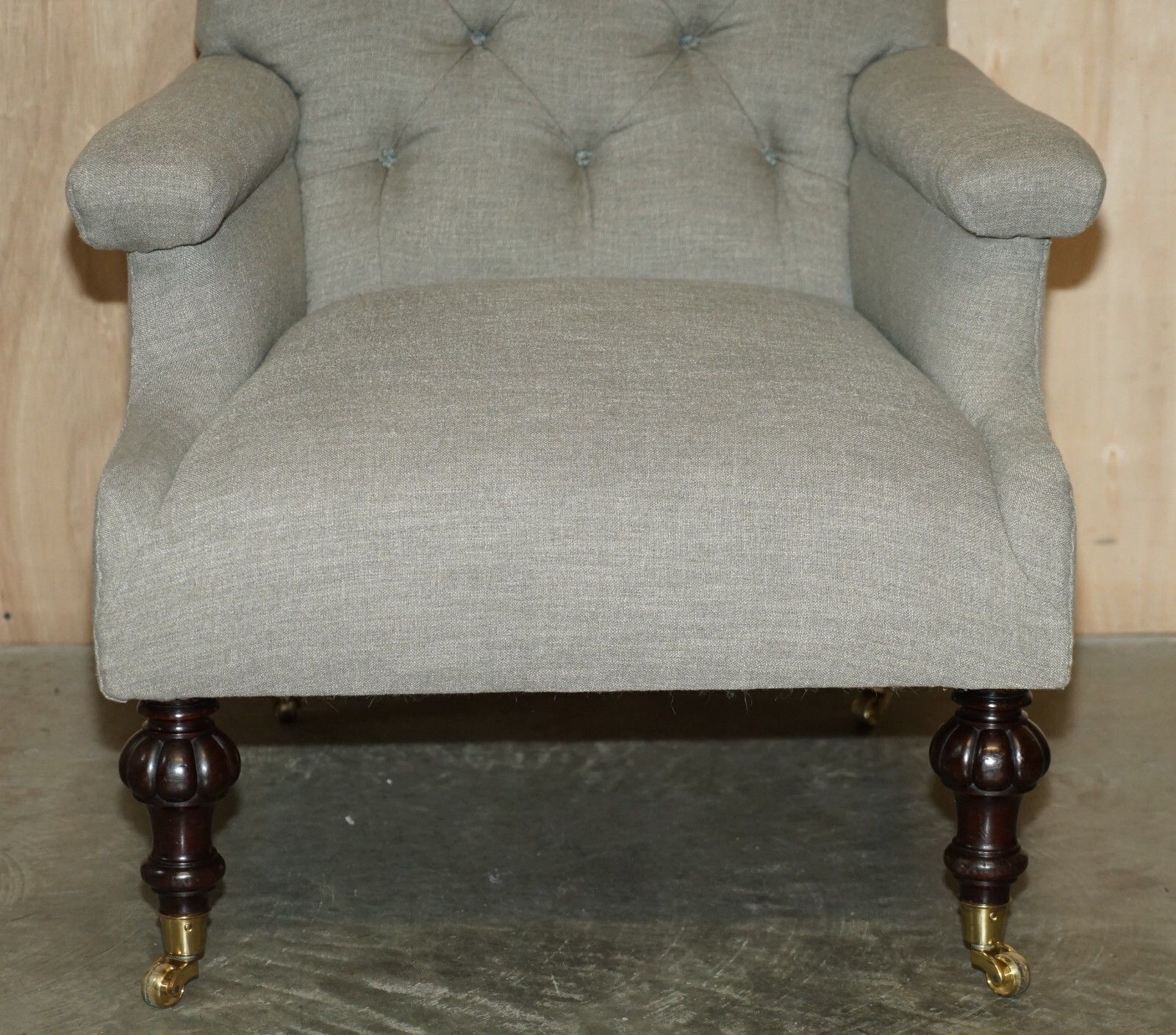 Fine Pair Of Antique Original William Morris & Co Edinburgh Stamped Armchairs photo vinterior