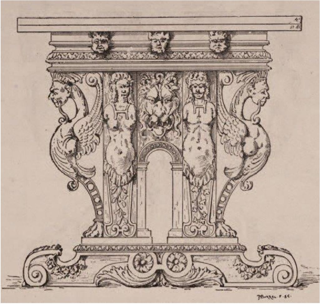 Rare 18th Century French Walnut Renaissance Extending High Table Heavily Carved photo furniture