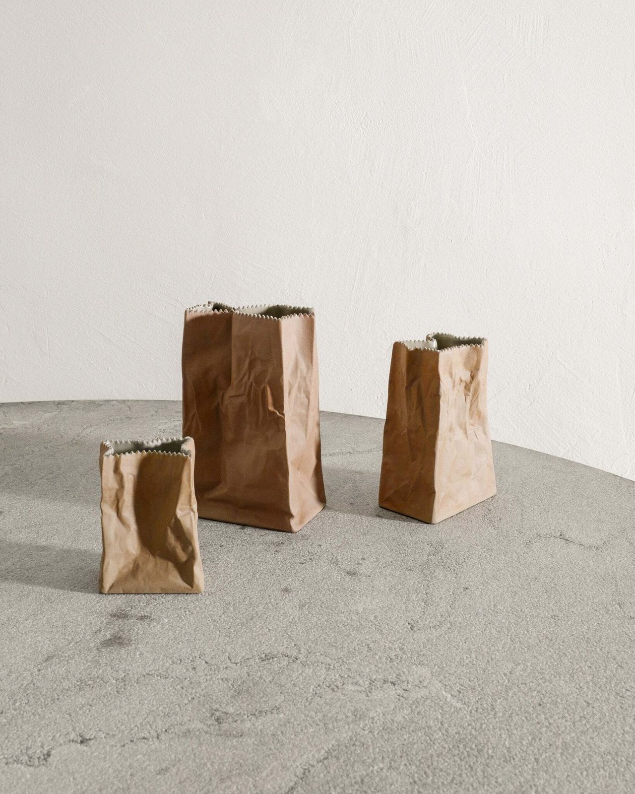 Tapio Wirkkala "Paper Bag" Vases, 1970s