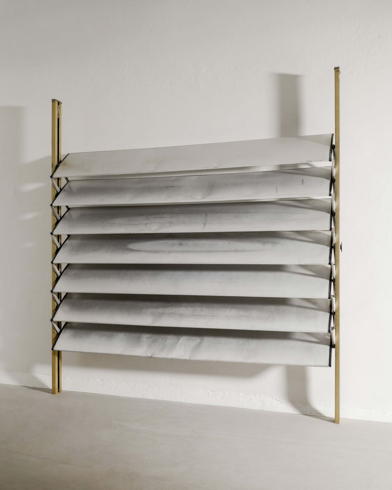 French Mid Century Architectural Aluminum "Brise De Soleil" Shutter By Jean Prouvé, 1950s photo furniture